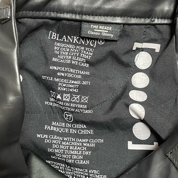 Blank NYC Varick Reade Classic Skinny Kick Boot Snap Crop, Faux Leather, NWT, 27 - Picture 8 of 10